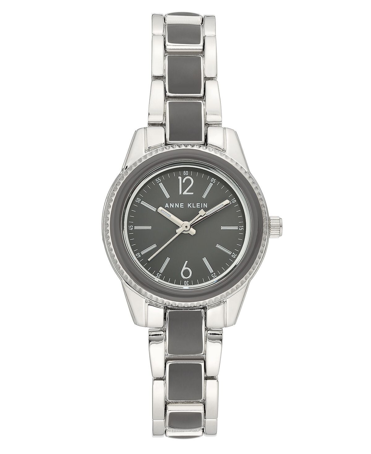 

Часы-браслет с серой эмалью и серебром, 30 мм Anne Klein, серый