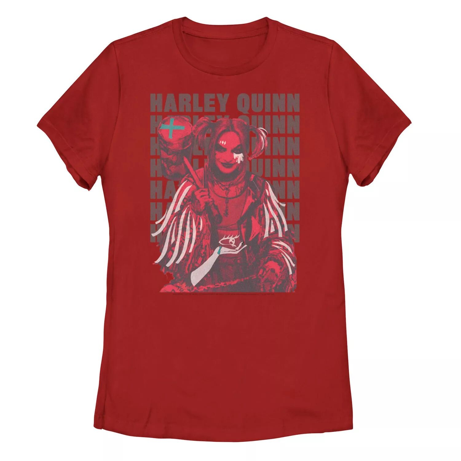 

Футболка Harley Quinn для юниоров: Birds Of Prey Harley Stacked Licensed Character, красный