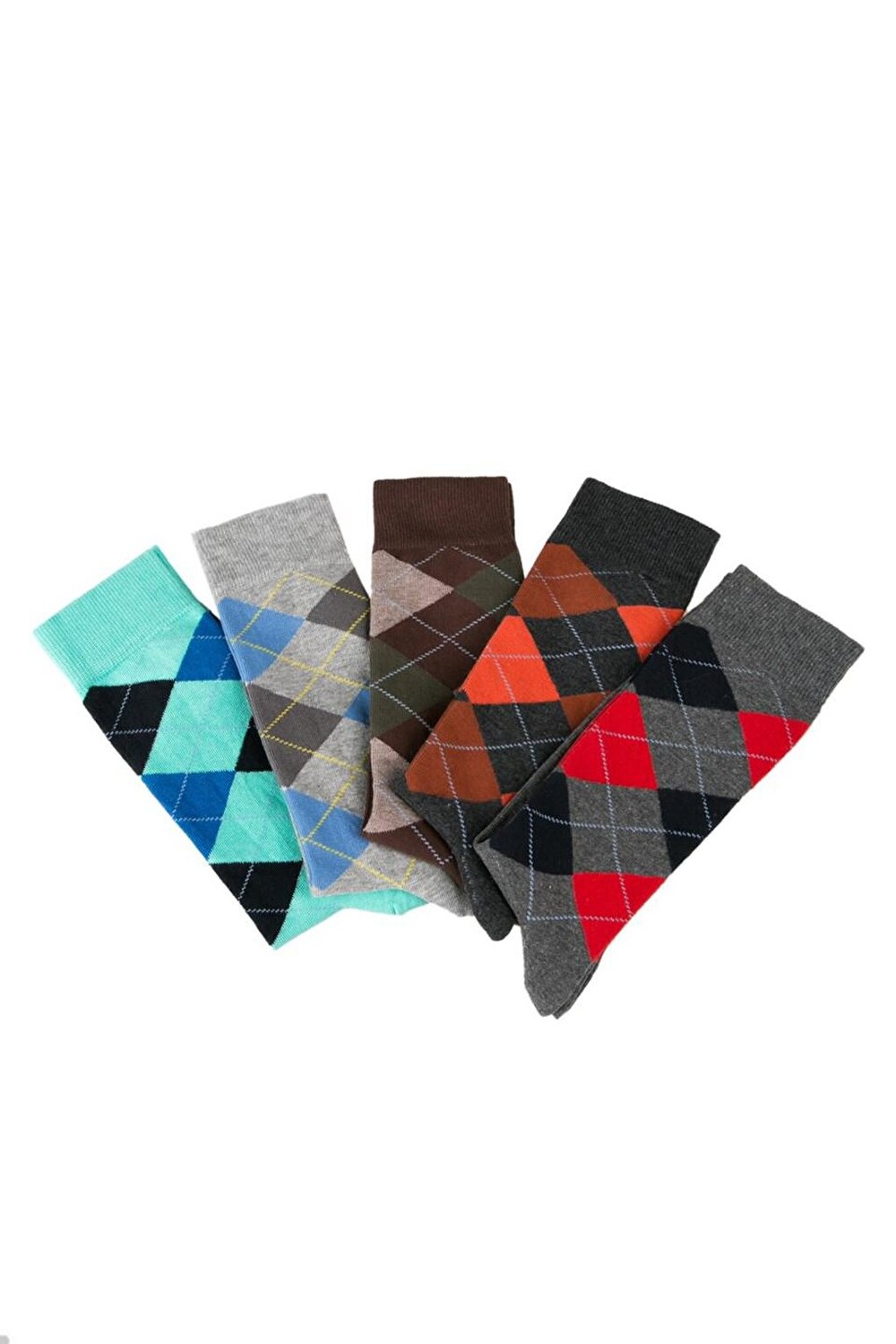 

Коробка из 5 мужских носков с ромбовидным узором Cozzy Socks