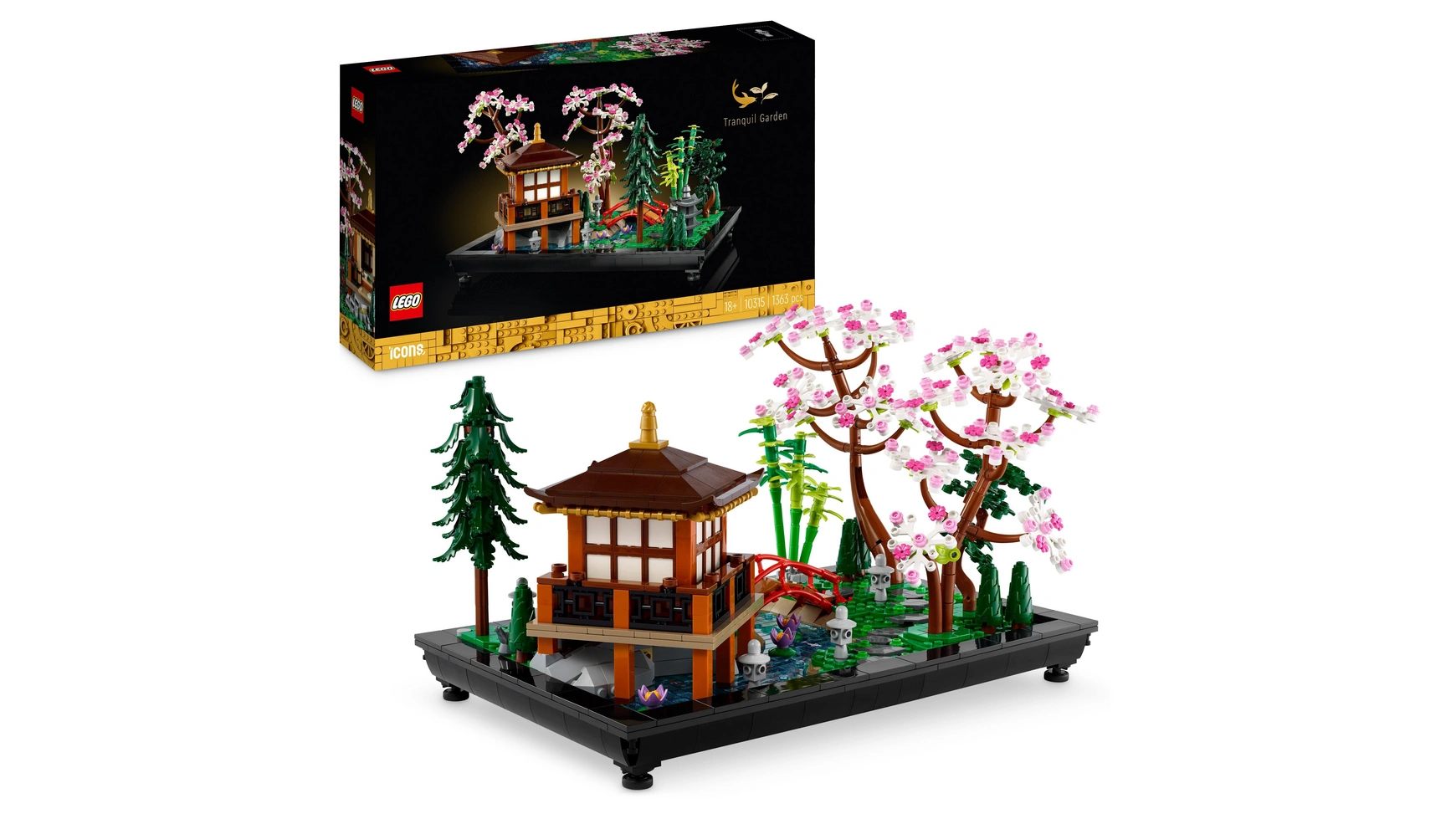 Lego Icons Сад тишины, набор Ботанический сад с цветами лотоса