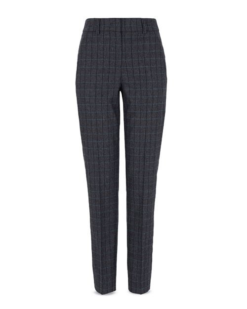 

Узкие брюки Windowpane Emporio Armani, цвет Gray