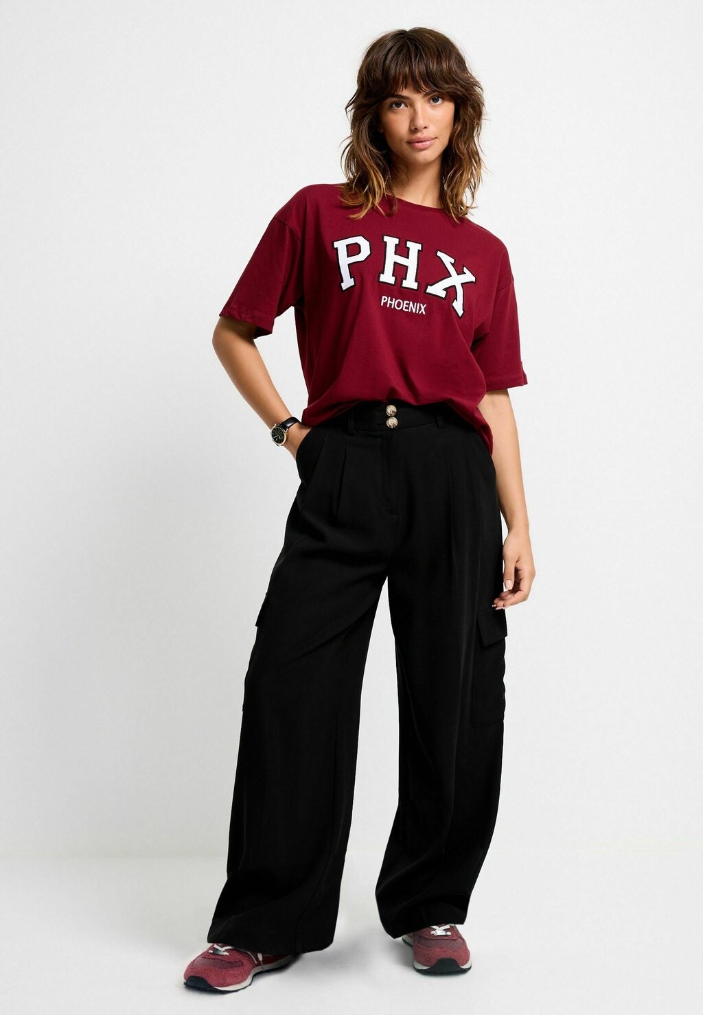 

Футболка с принтом Short Sleeve City Graphic Next, цвет burgundy red