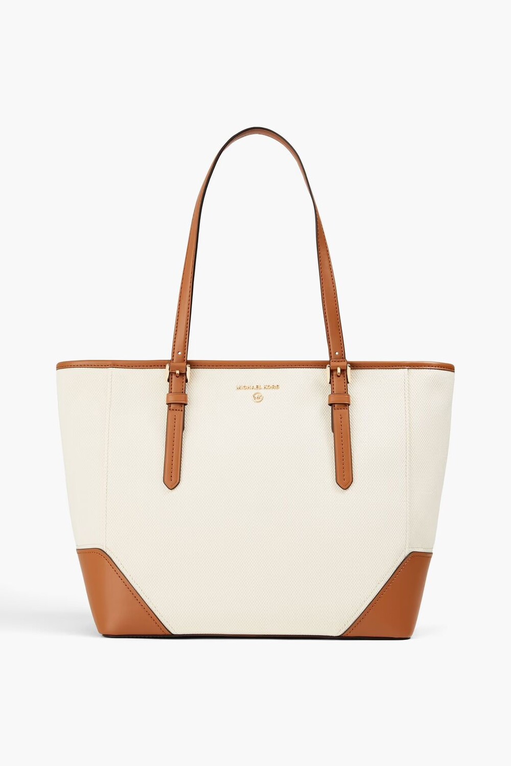 

Сумка-тоут Aria из парусины с кожаной отделкой Michael Michael Kors, экрю