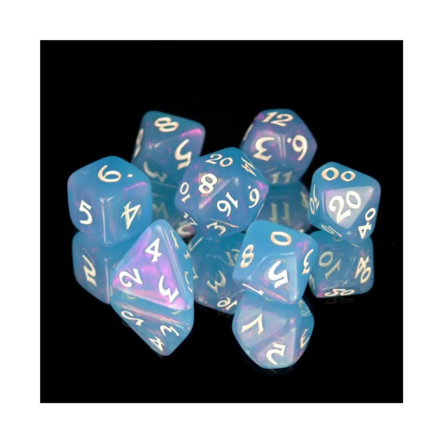 

Поликомплект — Элессия, Лунный камень Румара с белым (7), Polymer Poly Sets (Die Hard Dice)