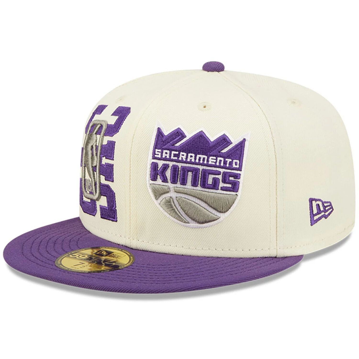 

Мужская облегающая шляпа New Era кремового/фиолетового цвета Sacramento Kings NBA Draft 59FIFTY 2022