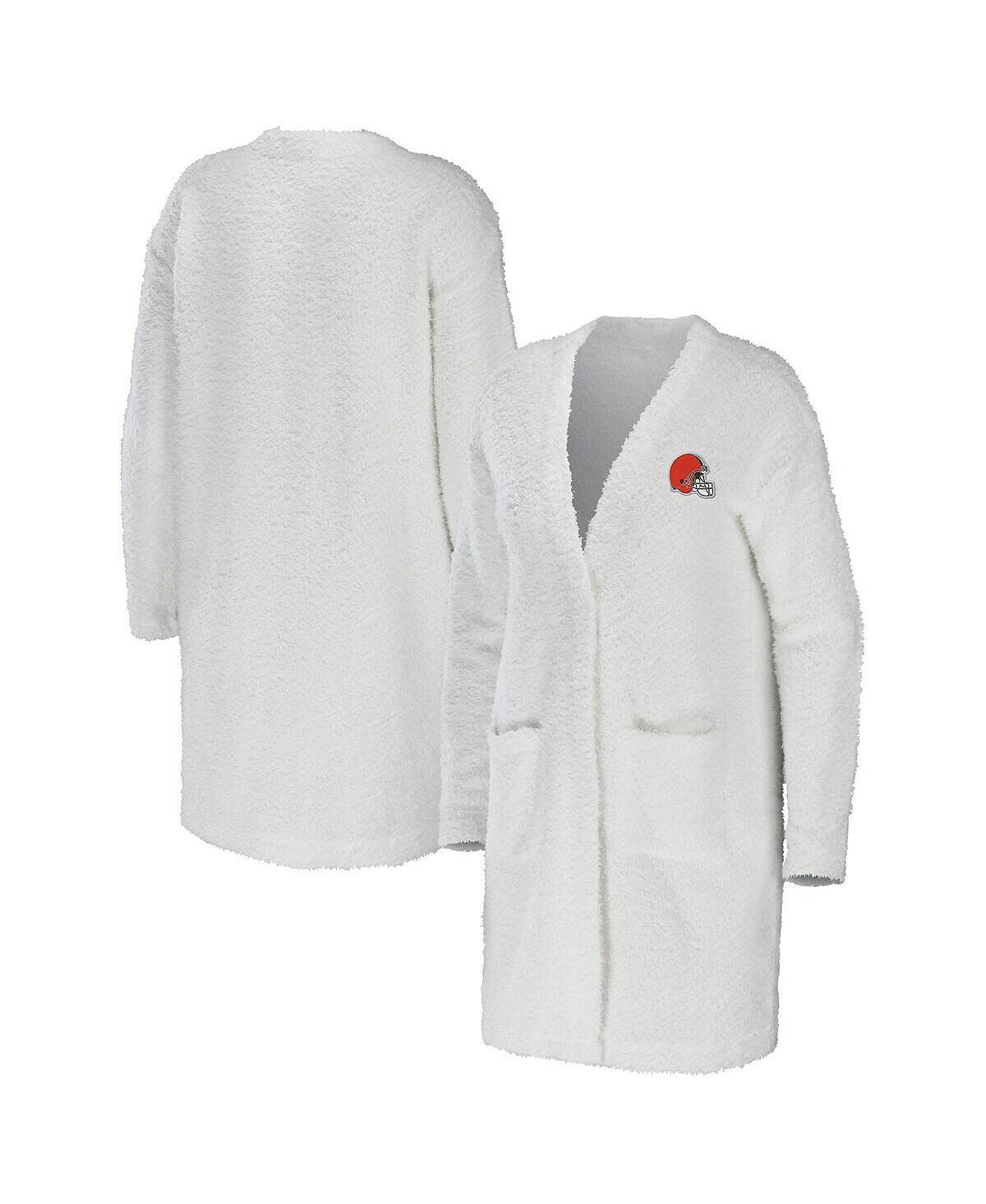 

Женский кремовый свитер-кардиган Cleveland Browns Cosy Lounge WEAR by Erin Andrews, Бежевый