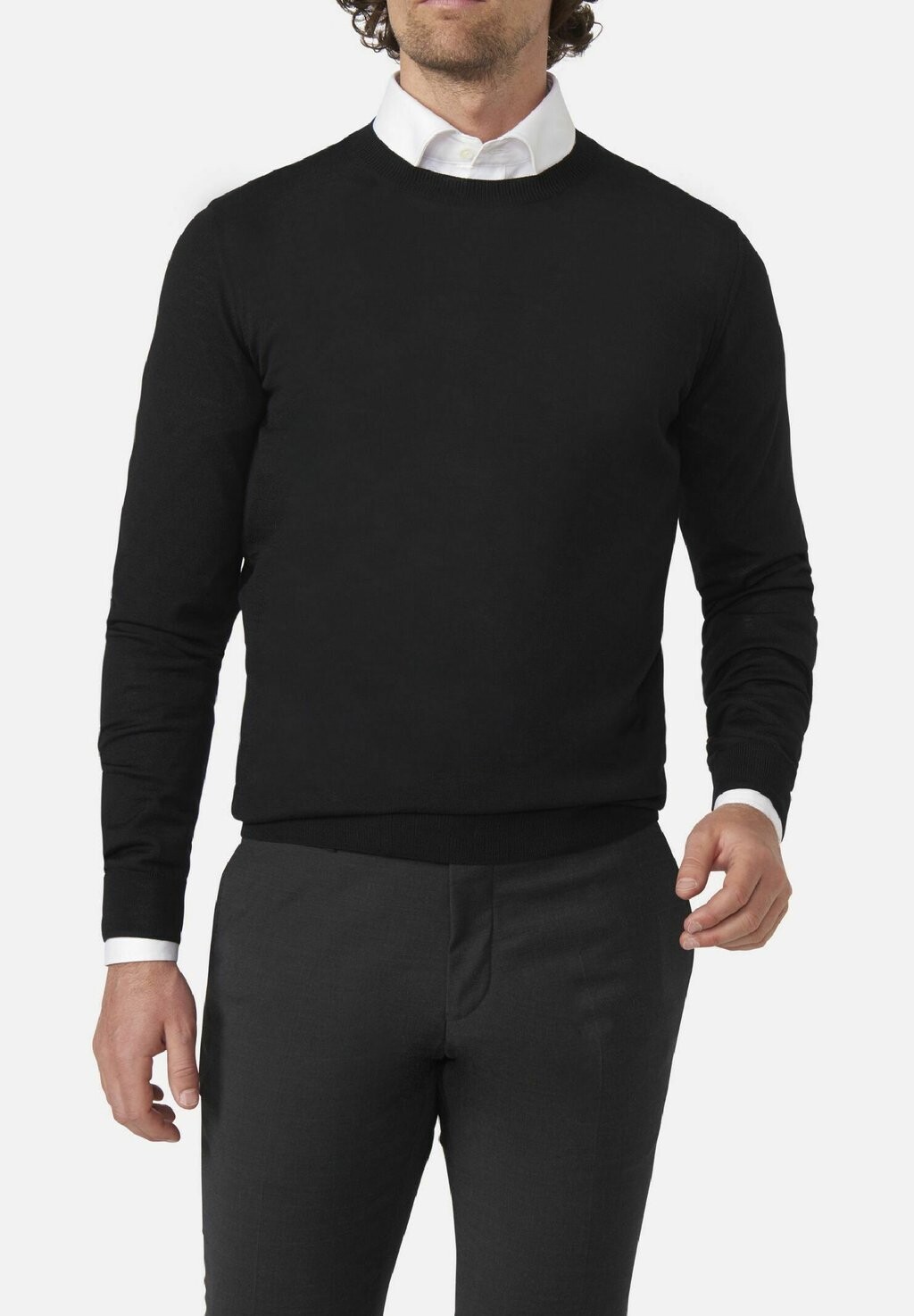 

Свитер Oscar Jacobson Custer Roundneck, черный плитка