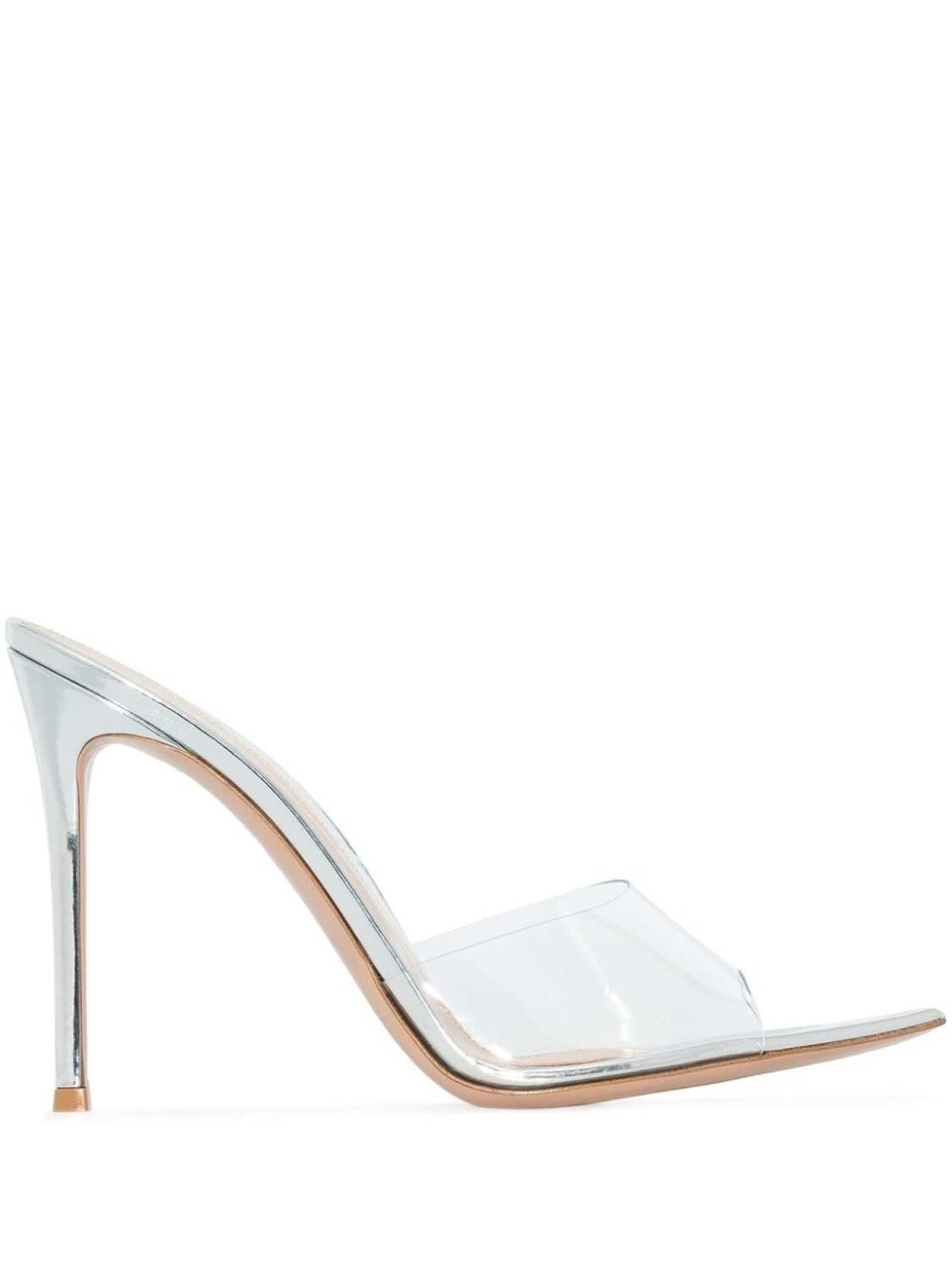 

Gianvito Rossi прозрачные мюли Elle 105, металлик