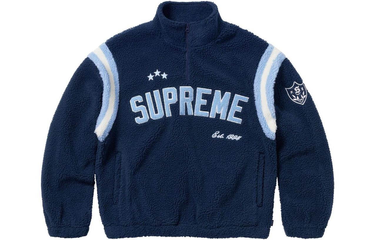 

Коллекция осень/зима FW23 Толстовка унисекс Supreme, темно-синий