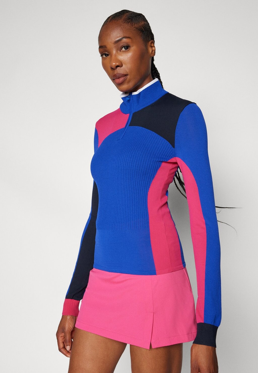 

Джемпер DEBORAH ZIP SWEATER J.LINDEBERG Sports, синий