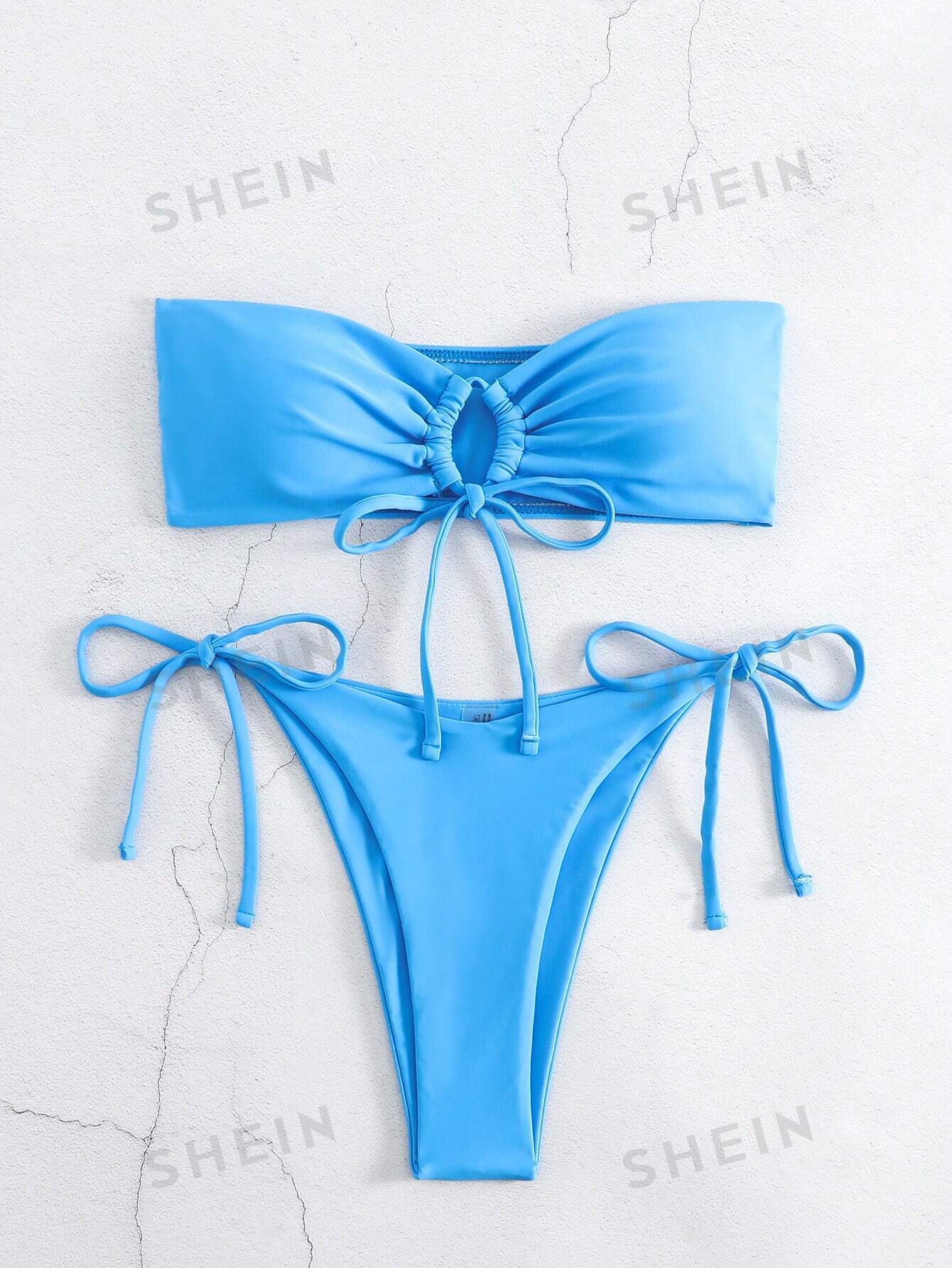 SHEIN Swim Basics, голубые