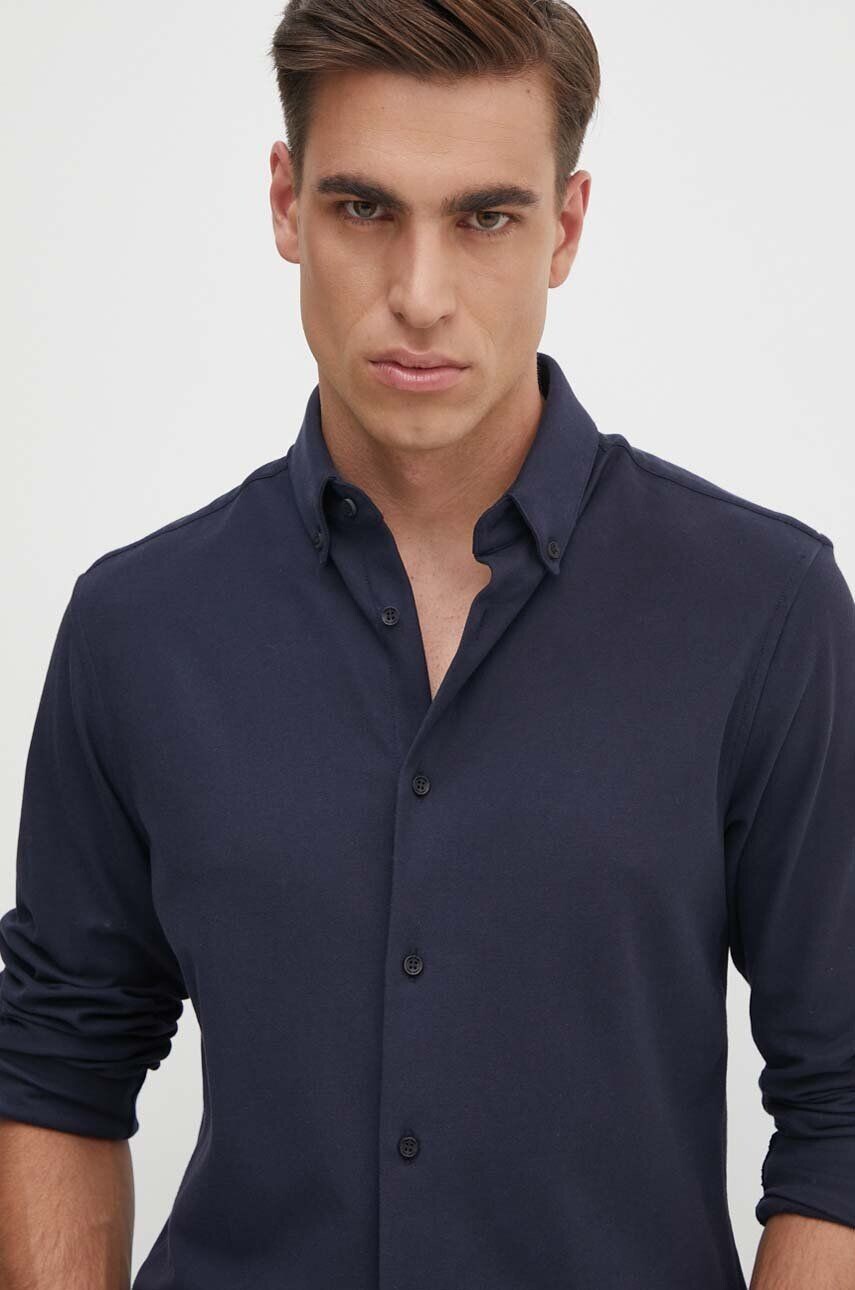 

Хлопковая рубашка Calvin Klein, темно-синий