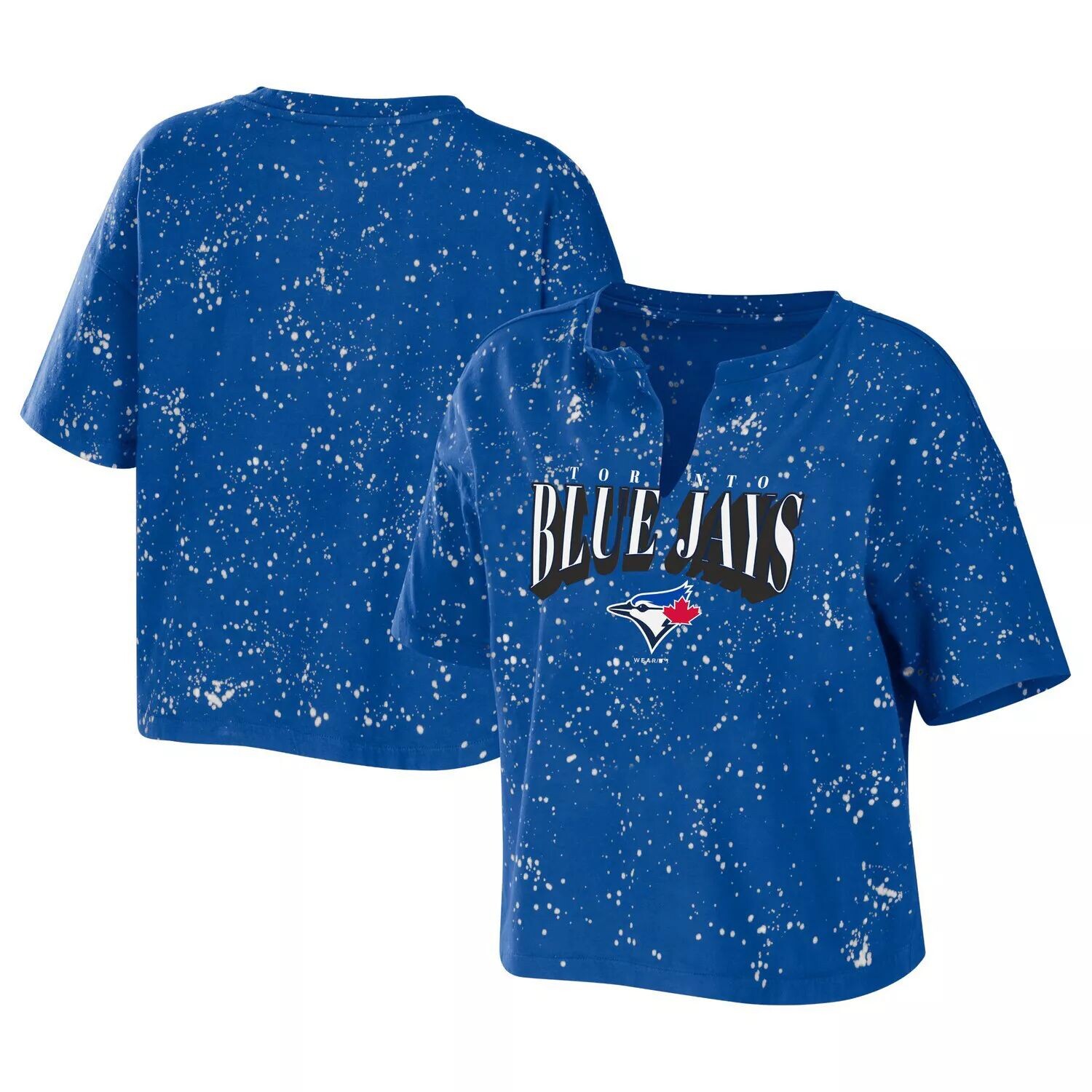 

Женская одежда Erin Andrews Футболка Royal Toronto Blue Jays с вырезом и принтом тай-дай