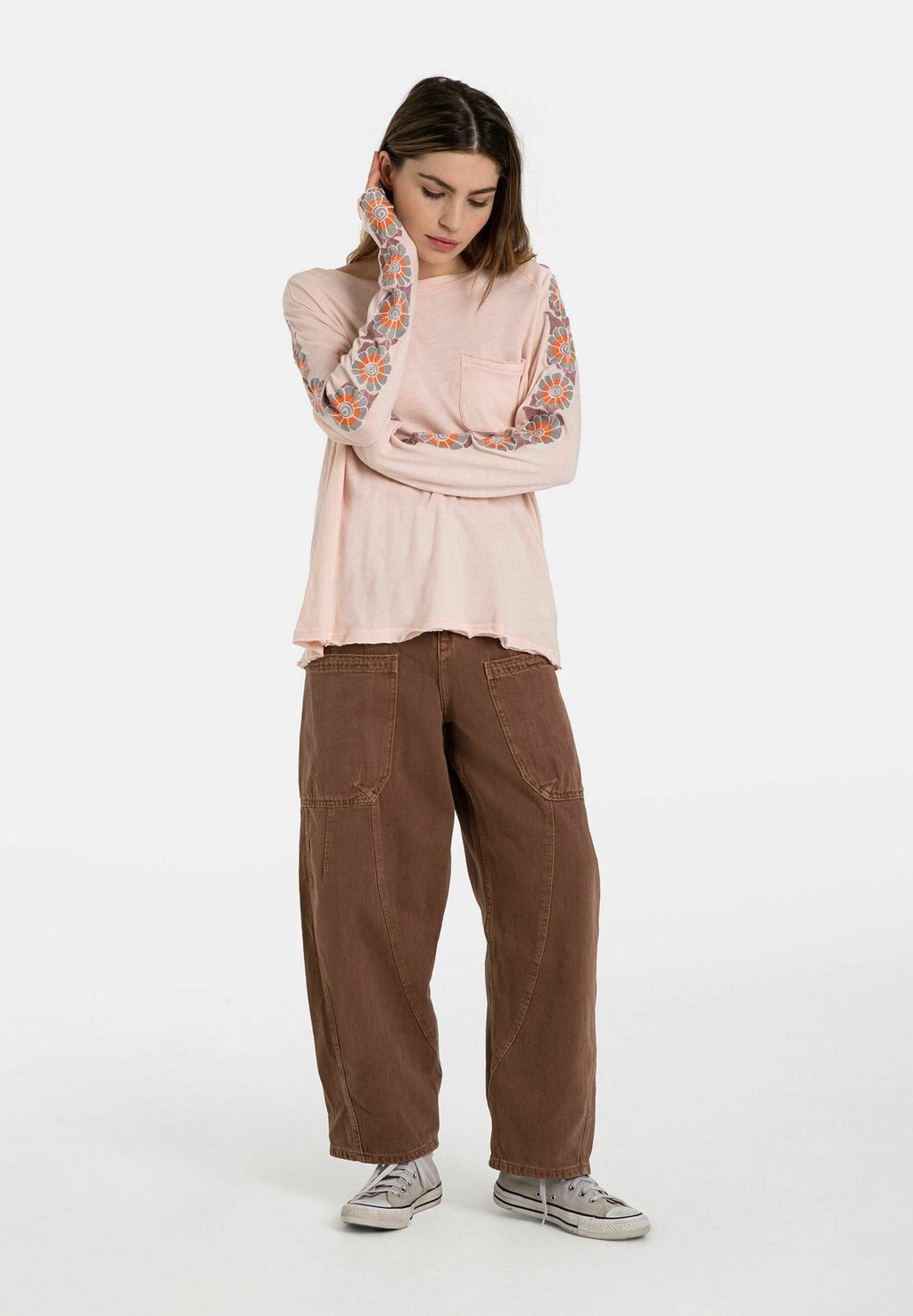 

Рубашка с длинным рукавом ON THE VINE Free People, розовый