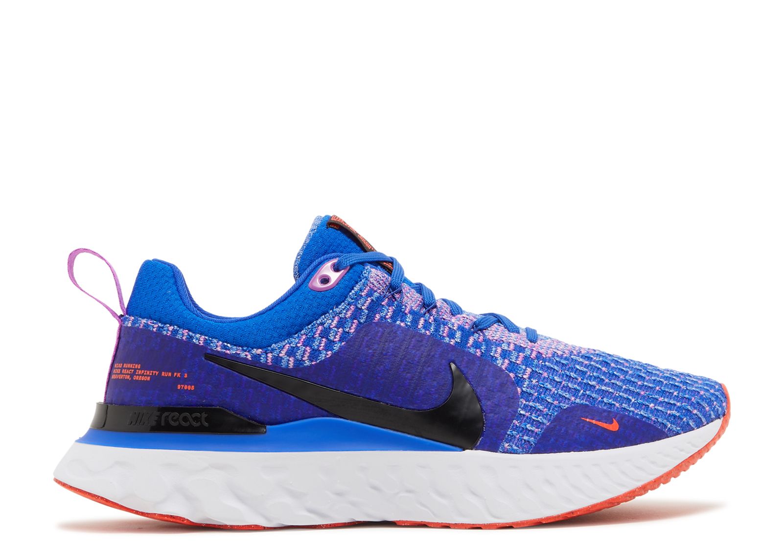 

Кроссовки Nike Wmns React Infinity Run Flyknit 3 'Racer Blue Crimson', синий