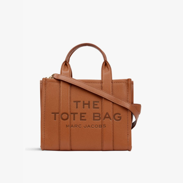 Маленькая кожаная большая сумка Marc Jacobs, цвет tan