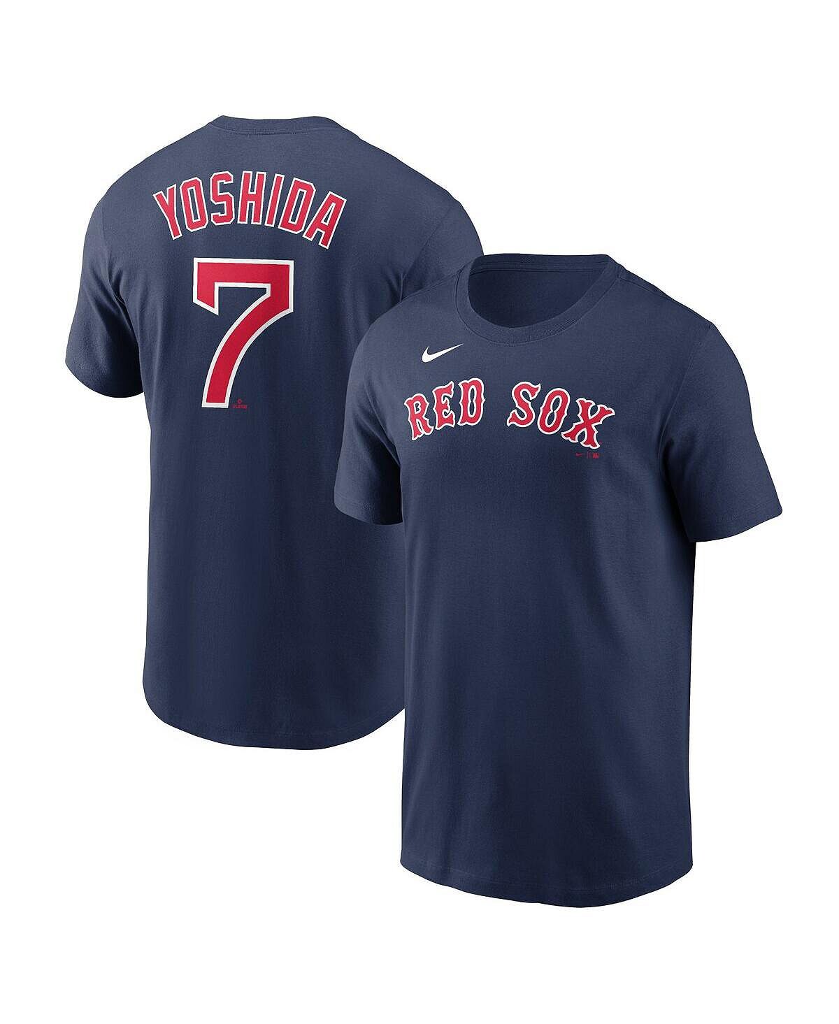 

Мужская темно-синяя футболка Masataka Yoshida Boston Red Sox с именем и номером Nike, Синий