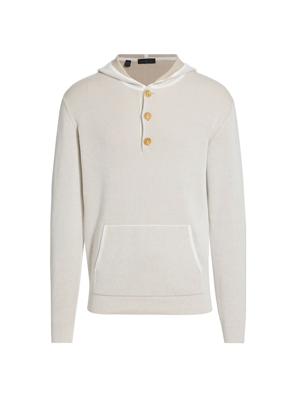 

Толстовка Henley в рубчик с капюшоном COLLECTION Saks Fifth Avenue, серый