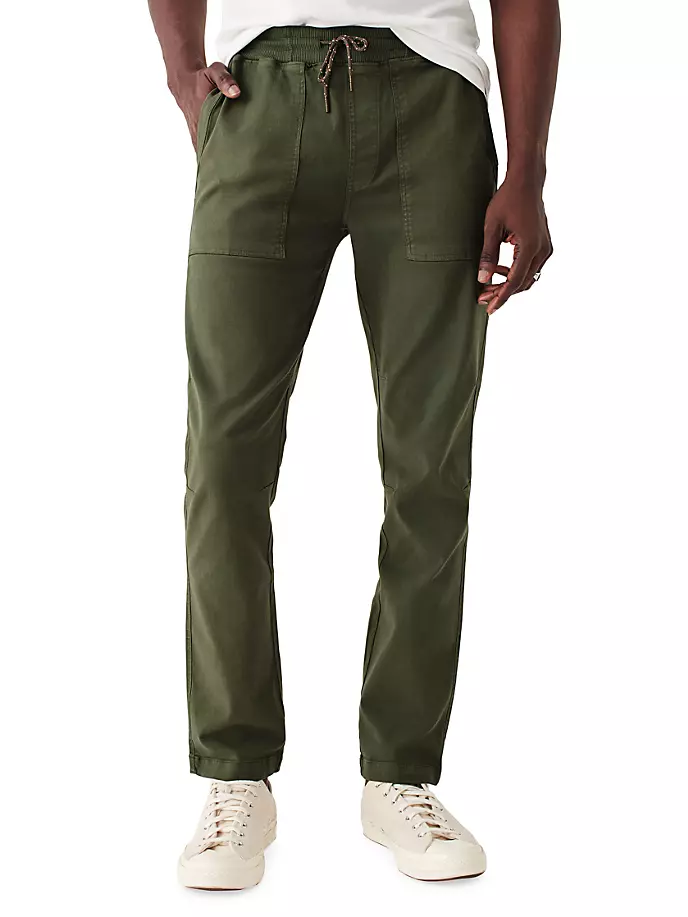 

Брюки путешественника на шнурке Faherty Brand, цвет deep olive
