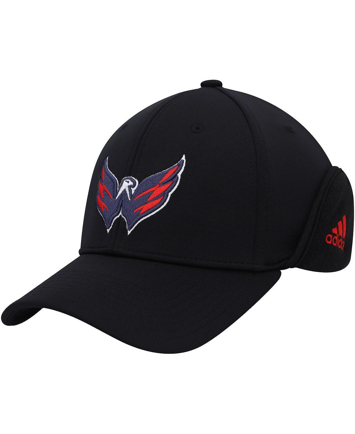 

Мужская черная шапка с наушниками Washington Capitals adidas