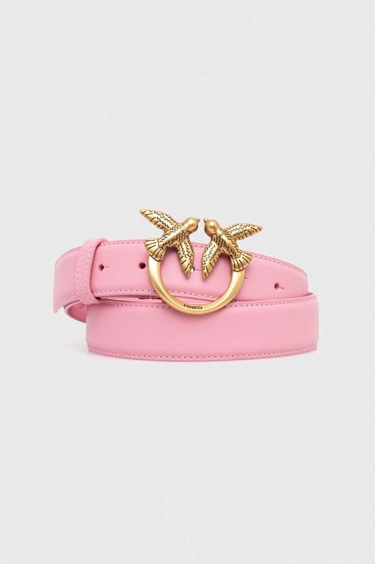 

Кожаный ремень Pinko, розовый
