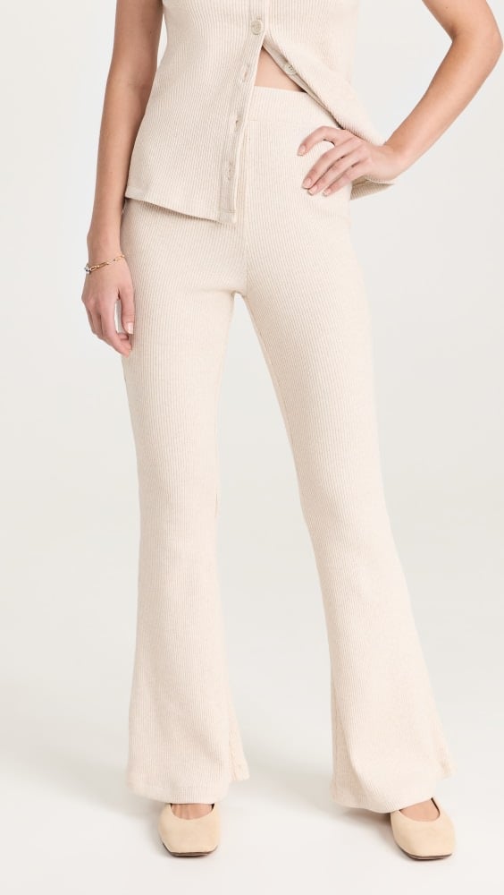 

Брюки MWL by Madewell Crepe Rib ABC Flare