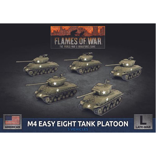 Фигурки Flames Of War: M4 Easy Eight (76Mm) Platoon (X5 Plastic) фигурки flames of war stug late assault gun platoon x5 plastic