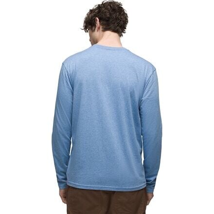 

Футболка Crew с длинными рукавами мужская prAna, цвет Big Sky Blue Heather