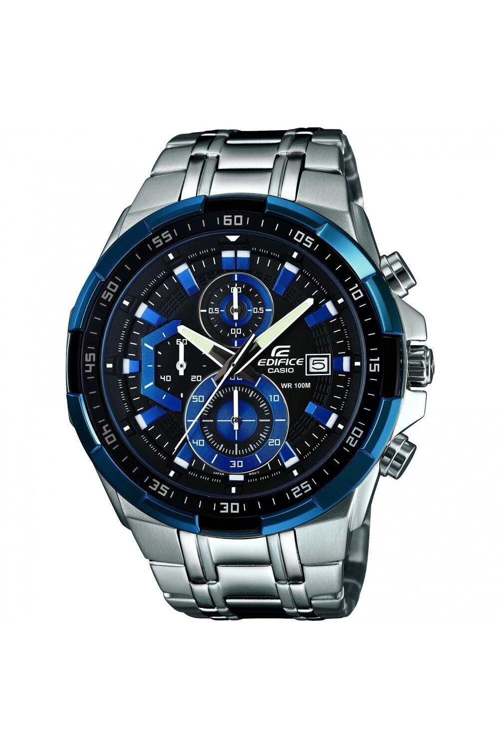 

Классические аналоговые часы Edifice из нержавеющей стали — Efr-539D-1A2Vuef Casio, черный