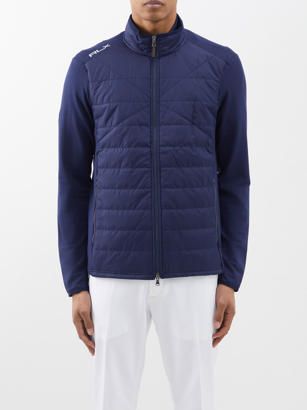 Гибридная стеганая куртка Polo Ralph Lauren, синий ткань темно синяя марлевка из шерсти