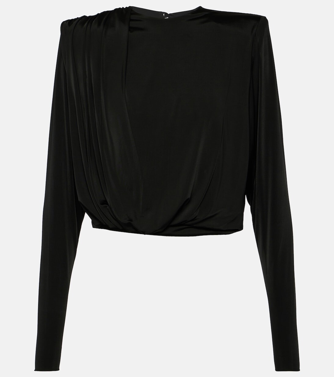 

Драпированный топ из джерси Alexandre Vauthier, черный