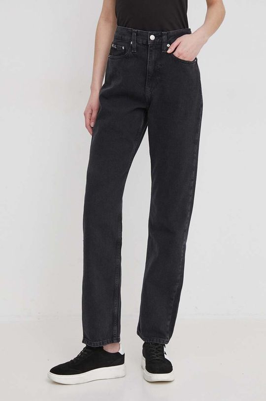 Джинсы Calvin Klein Jeans, черный джинсы свободного кроя mom calvin klein jeans цвет denim dark