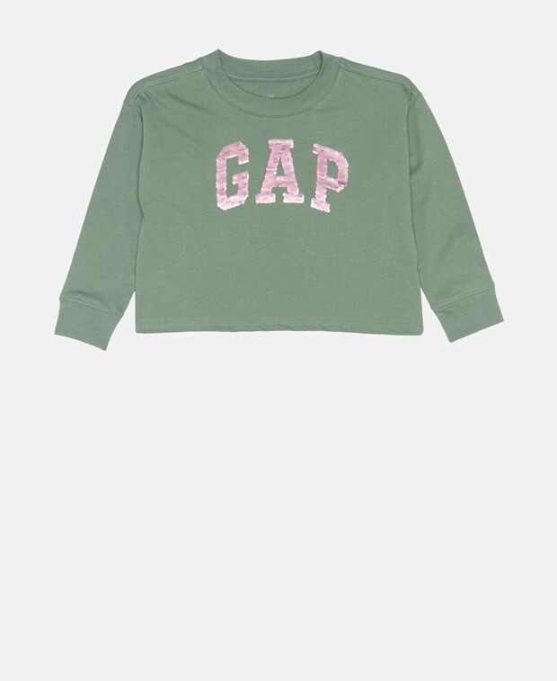 

Топ с длинными рукавами Gap, зеленый
