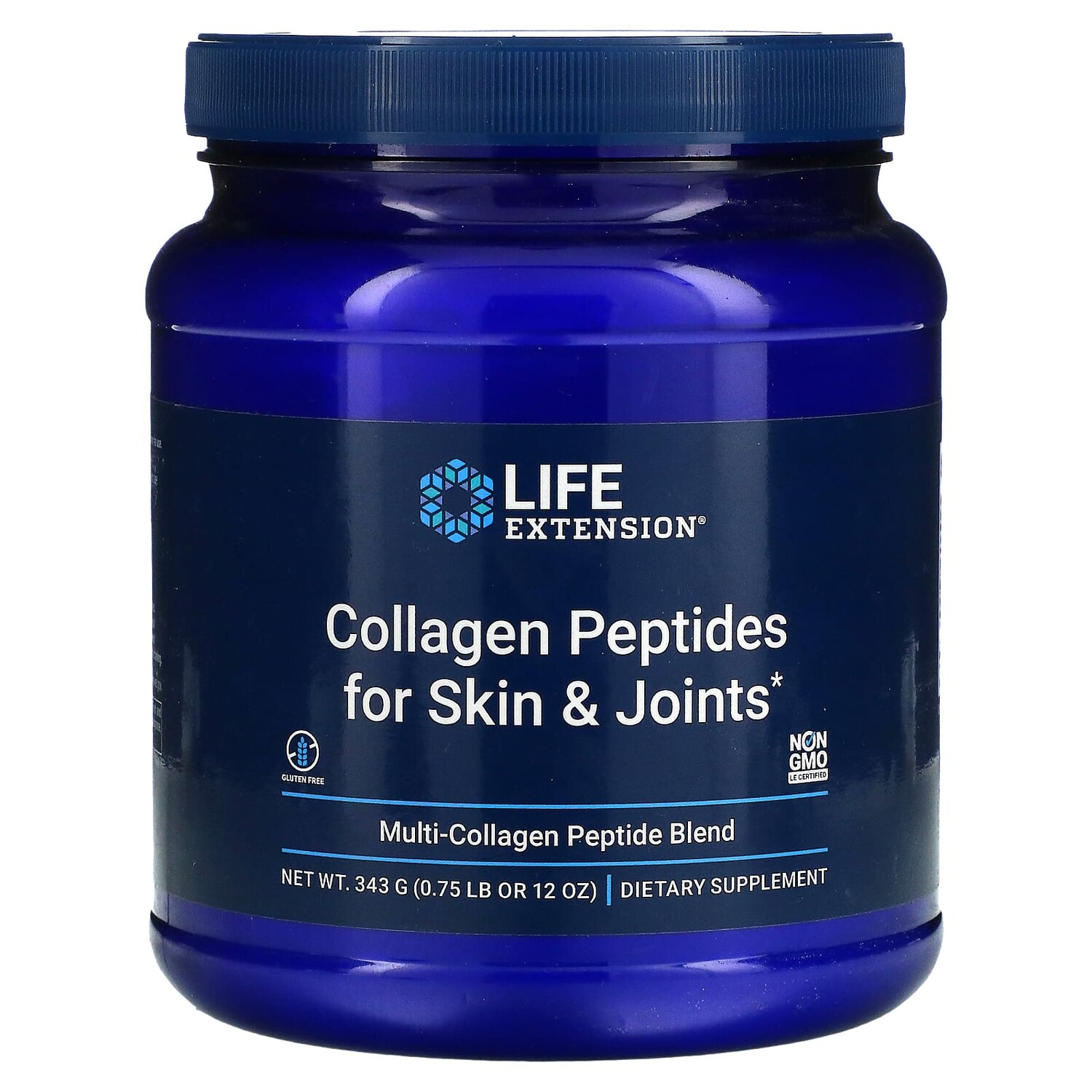 

Collagen Peptides For Skin & Joints, смесь мультиколлагеновых пептидов, 343 г (12 унций), Life Extension