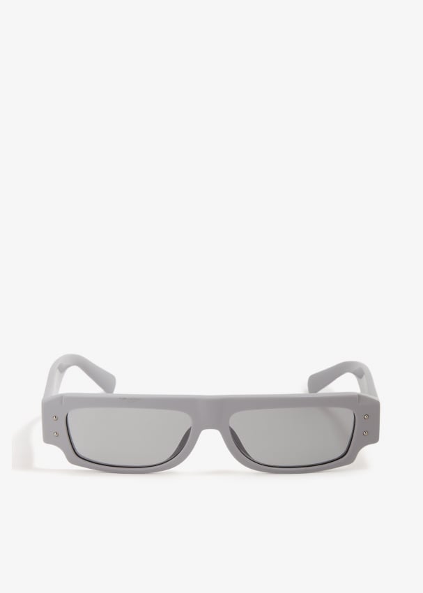 Солнцезащитные очки Dolce&Gabbana Rectangular, белый солнцезащитные очки zara rectangular белый