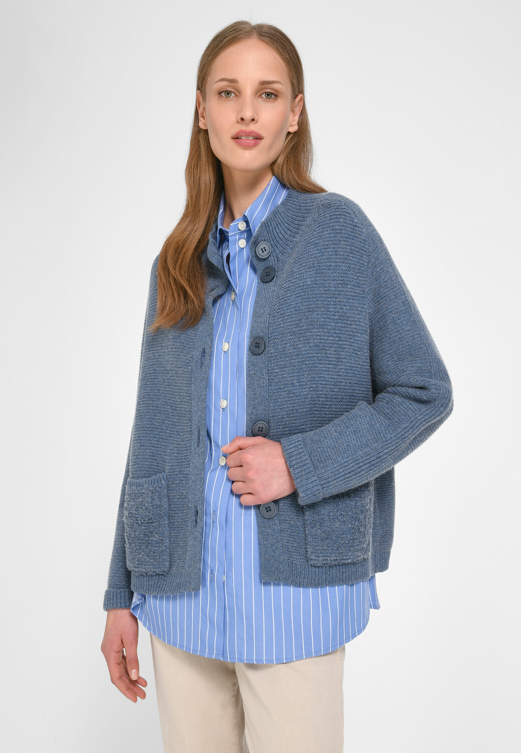 

Толстовка PETER HAHN Strickjacke Wool, индиго