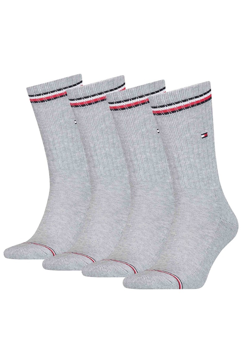

Носки длинные 14175 с логотипом - 4 пары Tommy Hilfiger, серый