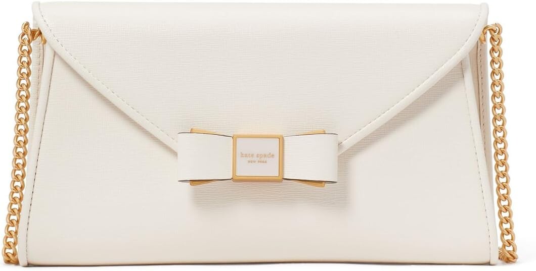 

Сумка кросс-боди Kate Spade New York Morgan Bow Embellished Saffiano Leather Envelope Flap Crossbody, цвет Parchment