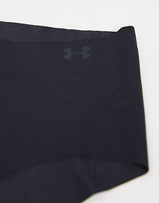 

Комплект из трех бесшовных хипстерских трусов Under Armour черного цвета