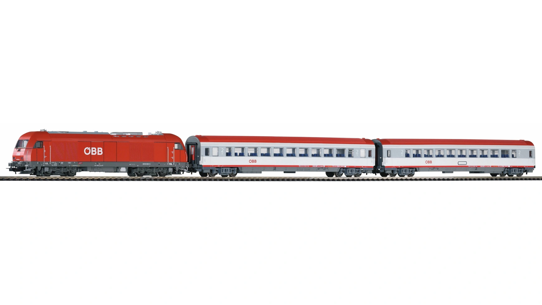 Piko SmartControl WLAN комплект пассажирского поезда Rh 2016 с 2 пассажирскими вагонами ÖBB цена и фото