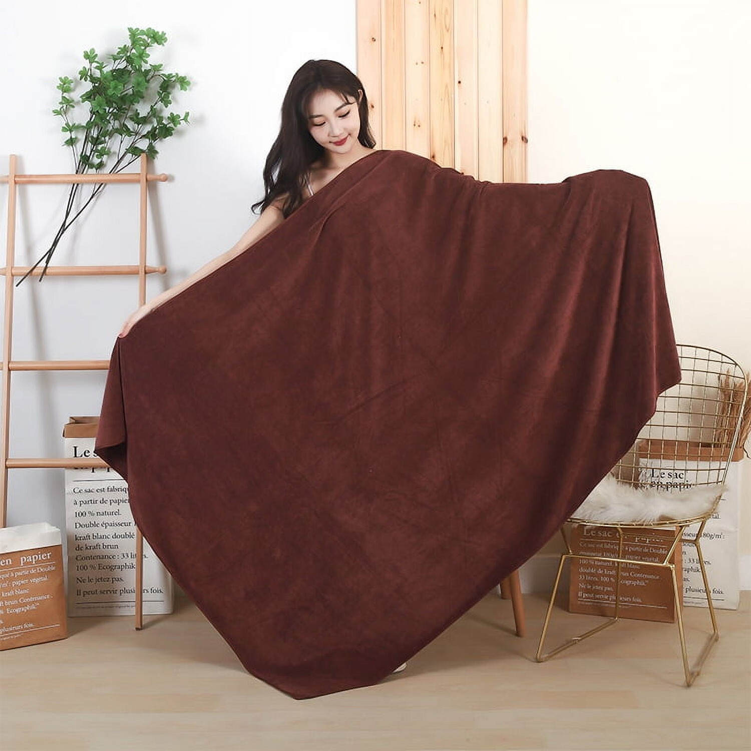 

Полотенца для рук Nvzi, 6 шт 35,43x74,8 дюйма, кофейный