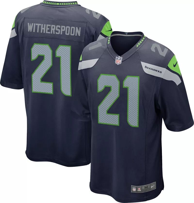 

Мужская темно-синяя игровая майка Nike Seattle Seahawks Devon Witherspoon