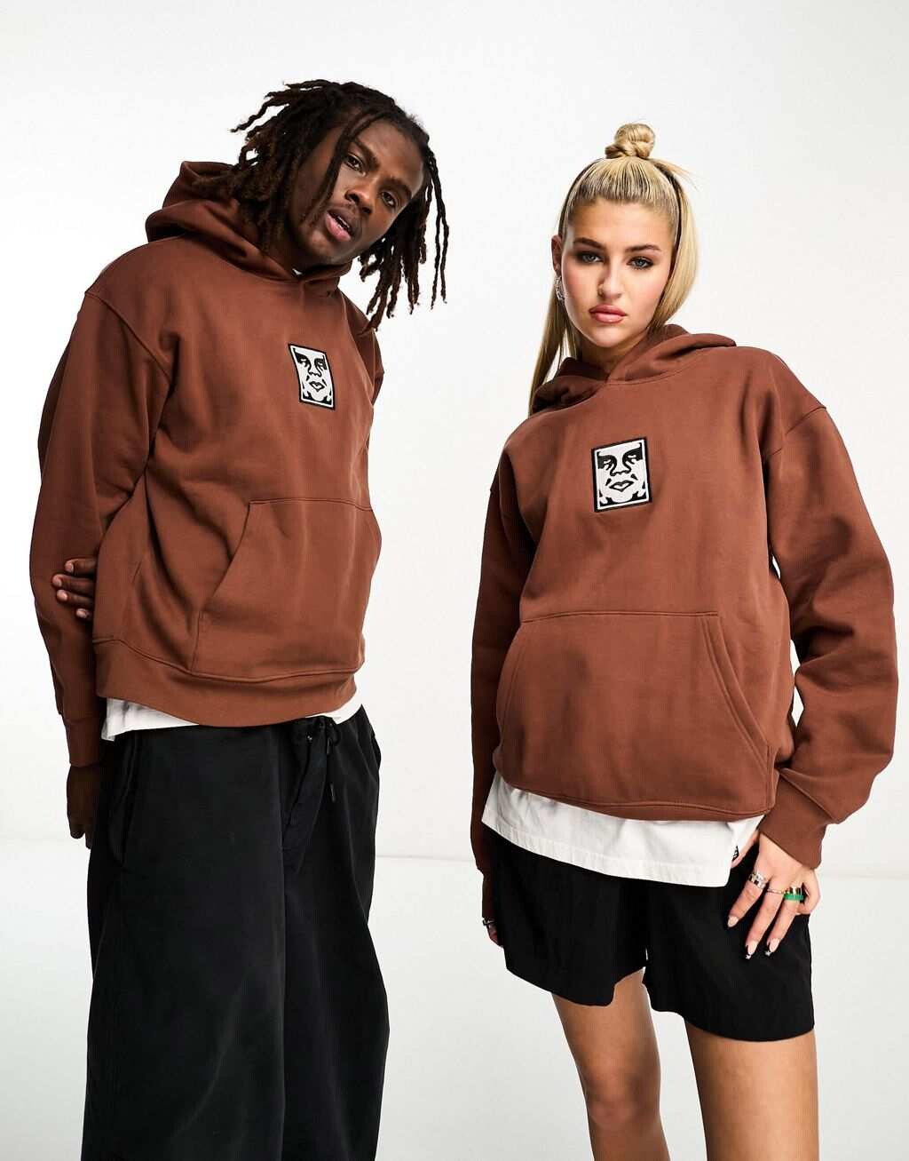 

Коричневая толстовка унисекс Obey Icon, Коричневый