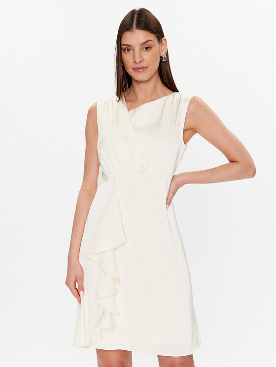 

Коктейльное платье стандартного кроя Dkny, экрю