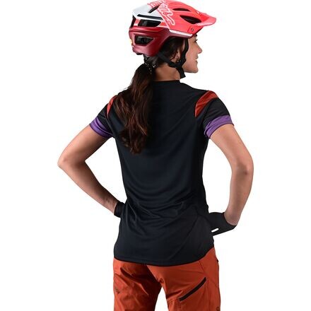 

Джерси с короткими рукавами Lilium женское Troy Lee Designs, цвет Rugby Black