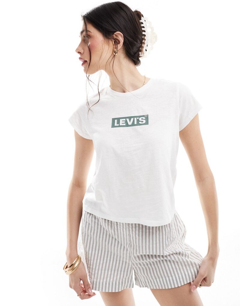 

Белая футболка Levi's Authentic с логотипом в виде коробки