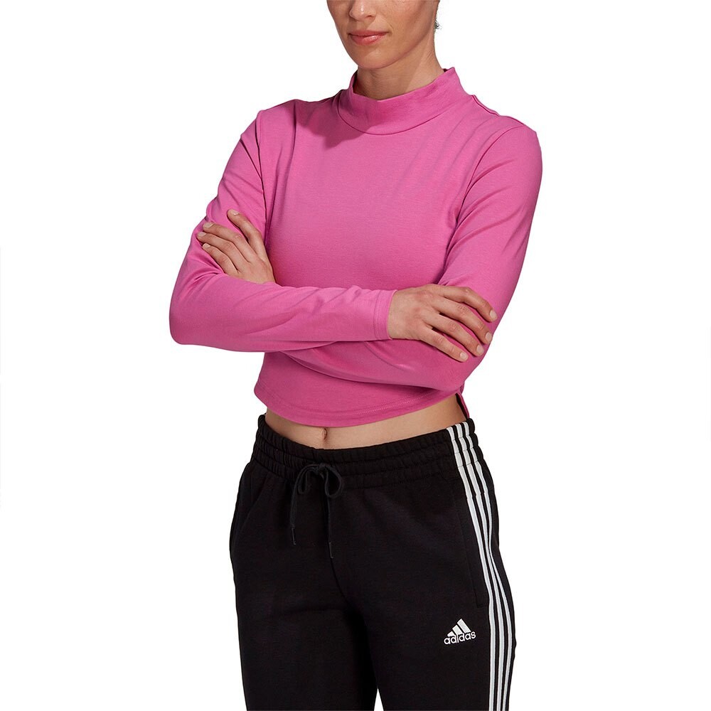 

Футболка с длинным рукавом adidas Hol Mock, розовый