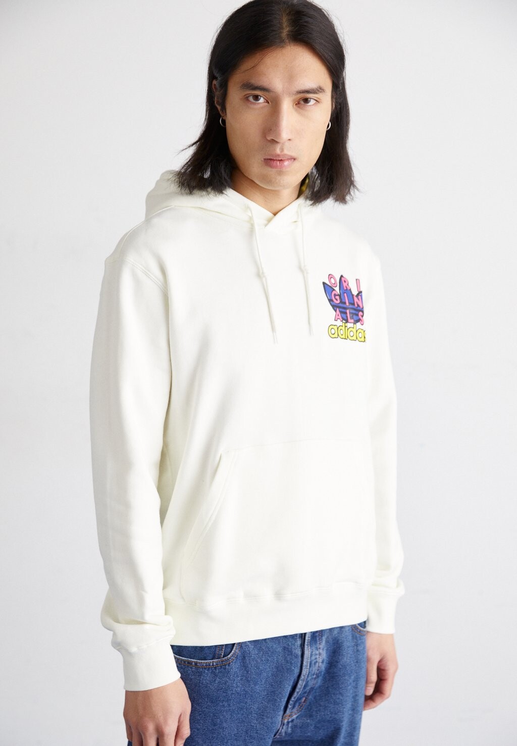 

Толстовка с капюшоном Trefoil Hood adidas Originals, цвет off white
