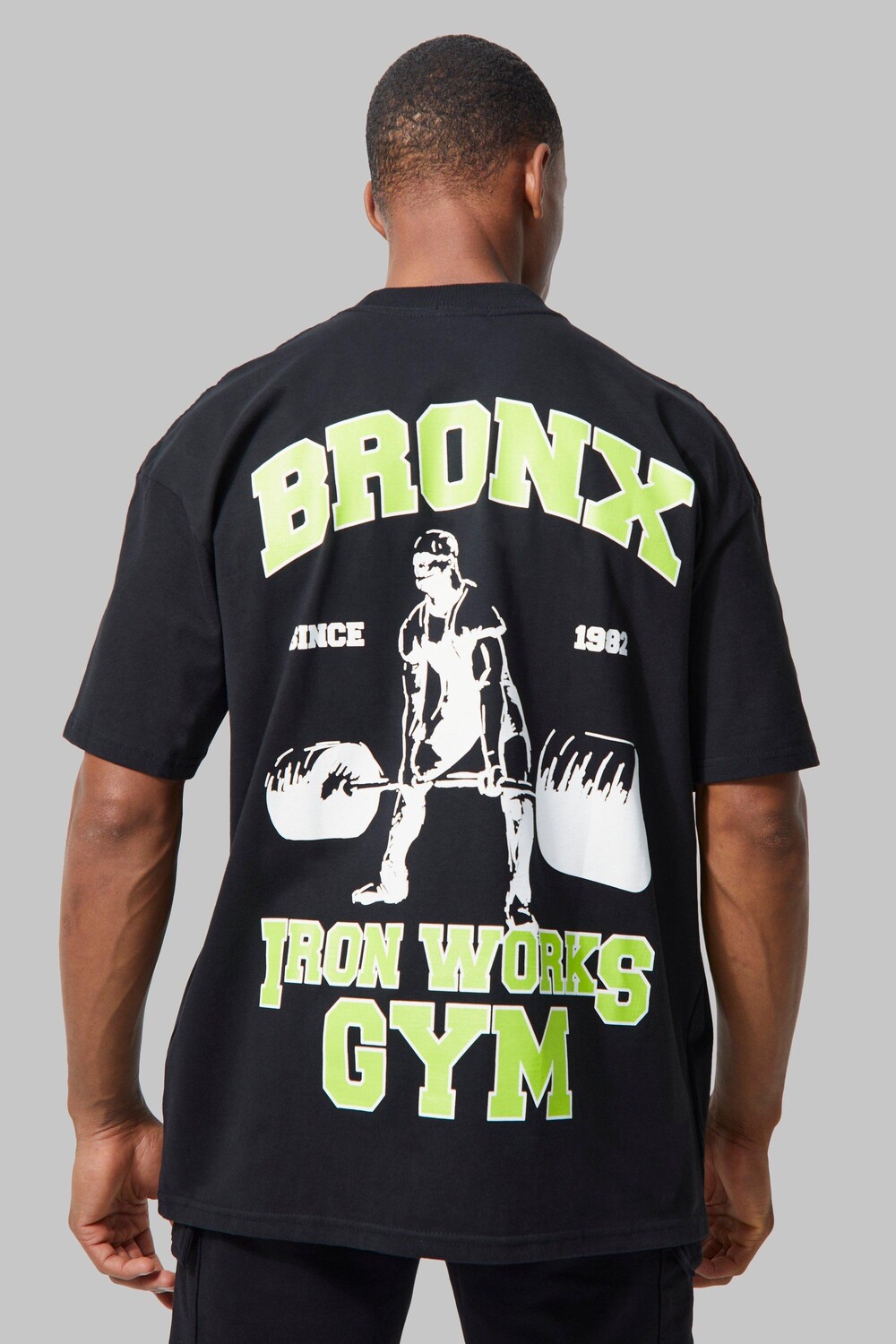 

Футболка man active heavy oversize bronx Boohoo, черный