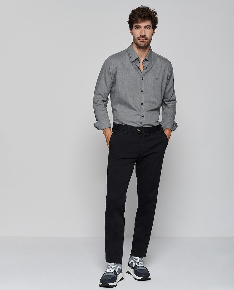 Мужские чиносы классического кроя тонированные Roberto Verino, черный современные брюки чиносы прямого кроя gap бежевый